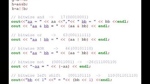 Boolean and Bitwise Operators