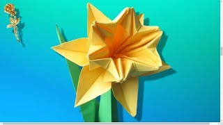 Origami :  Jonquille avec sa tige (Ted Norminton)