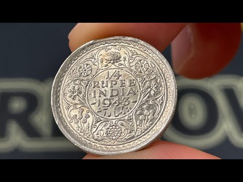 1943 British India 1/4 Rupee Coin • Values, Information, Mintage, History, and More