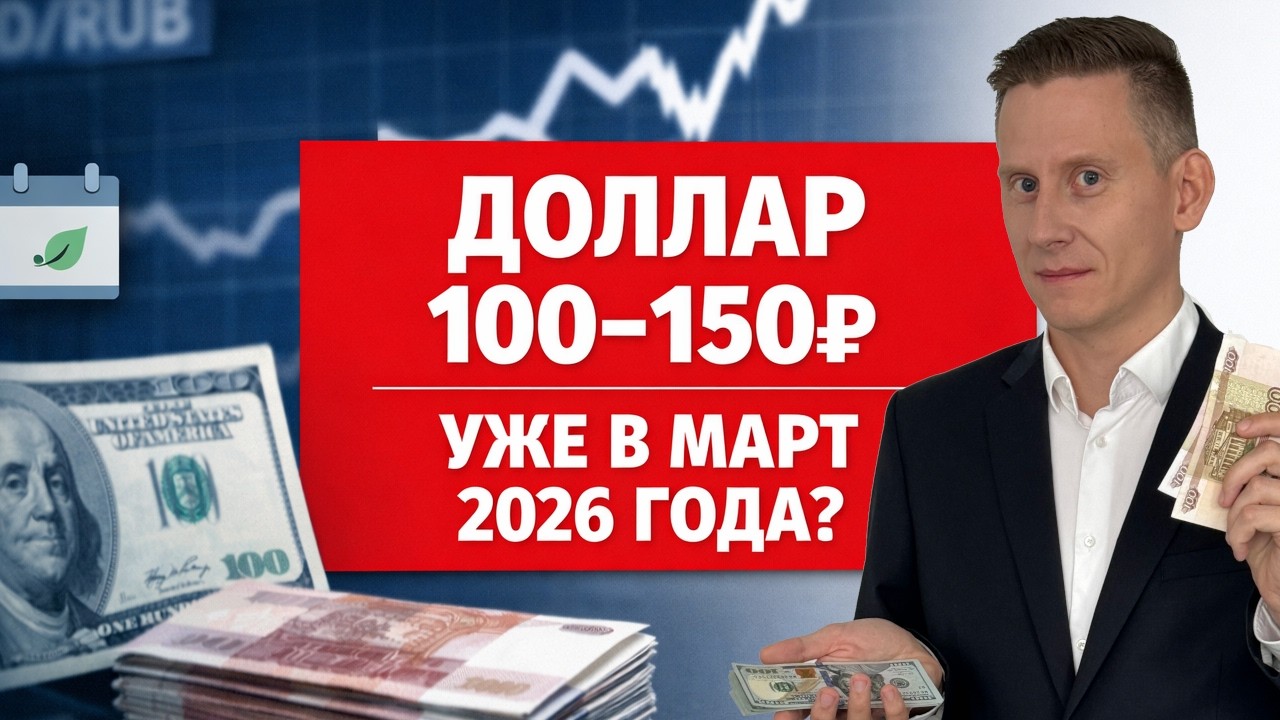 КОГДА ДОЛЛАР по 100-150₽?! Прогноз курса рубль-доллар на март 2026