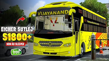 HOW TO ADD EICHER SUTLEJ S1800+ NON AC SLEEPER MOD IN BUSSID | SUTLEJ S1800+  BUS MOD BUSSID  2025