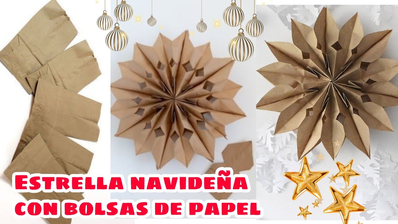 Papel Kraft Con Asa Hretvoi 12 Piezas Bolsas Regalo Navidad, Grandes Pequeñas Diferentes Bolsas De Regalo Tamaños Grandes