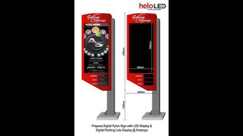 Single Pole LED Digital Sign Board