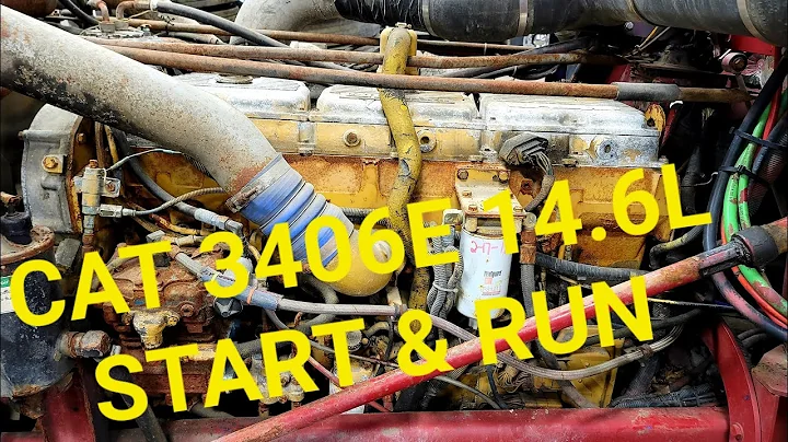 CAT 3406E 14.6 5EK turbo diesel engine start and run