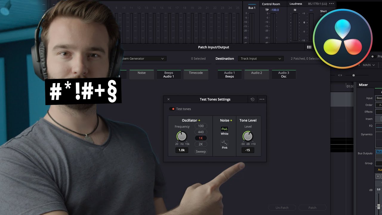 BÖSE WORTE BEEPEN | Audio Generator | STIMME ZENSIEREN | DaVinci Resolve Tutorial (Deutsch)