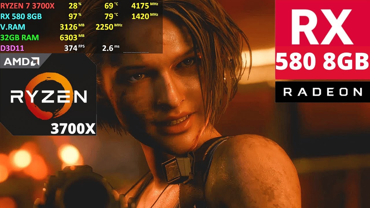 Resident Evil 3 - DEMO | RX 580 8GB + Ryzen 7 3700X | Ultra Graphics