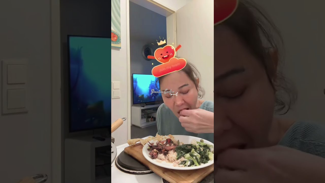 Bunda Corla Mukbang Cumi Pedas Dan Tumis Sawi Lauk Peyek