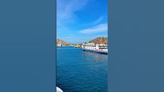 Sumbawa Indah! Kapal hendak sandar di pelabuhan poto tano sumbawa barat #sumbawa #exploresumbawa