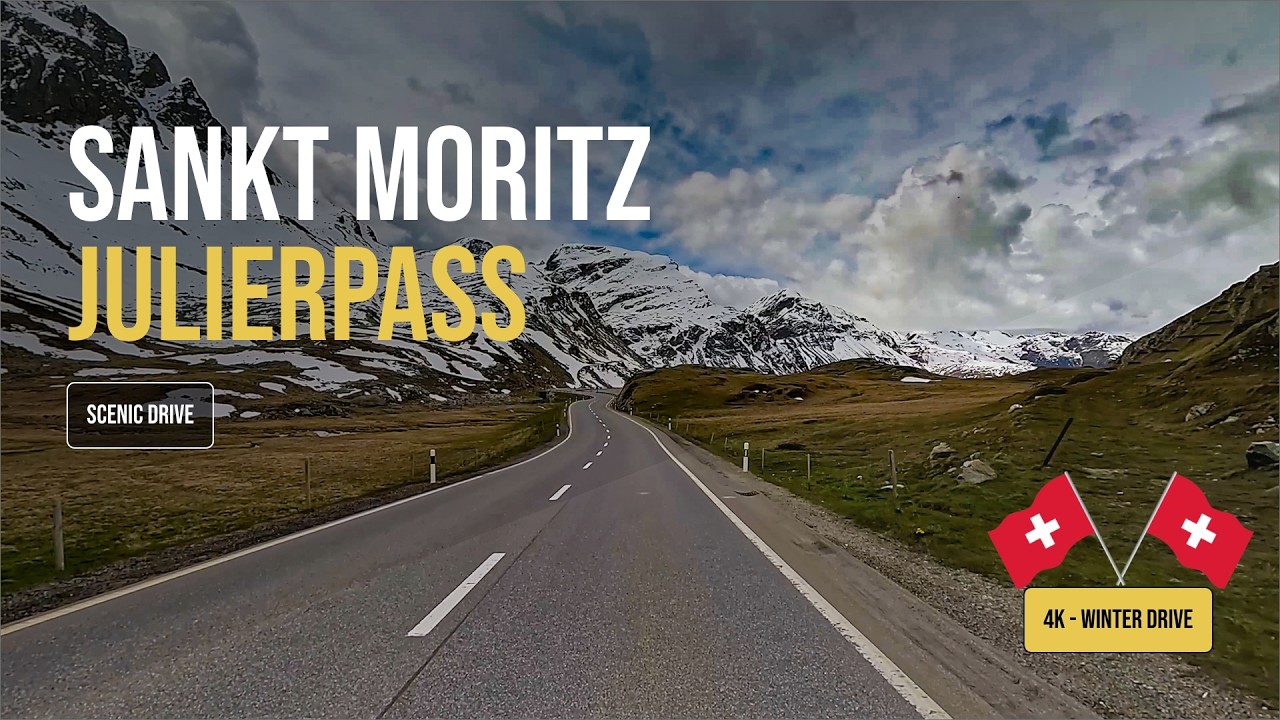 🇨🇭 4K Driving in Switzerland | Sankt-Moritz via the Julierpass to Albula | #scenicdrive #switzerland