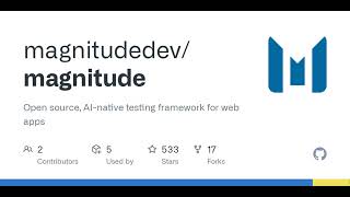 Information GitHub - magnitudedev/magnitude: Open source, AI-native testing framework for web apps News
