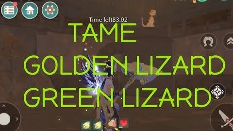 UTOPIA ORIGIN: TAME GOLDEN & GREEN LIZARD🧐 #ryuusora7 #utopiaorigin #taming #pets #pet #lizard