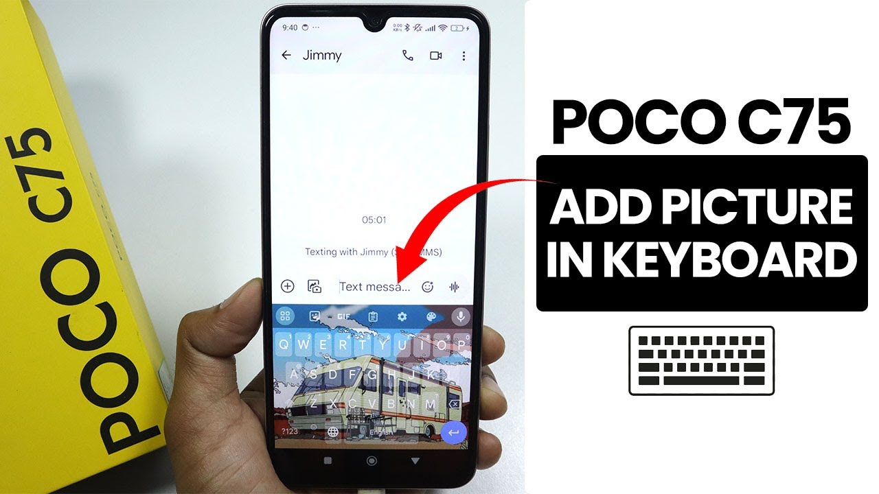Poco Add Add Picture in Keyboard on Poco C75 - Set Photo - YouTube