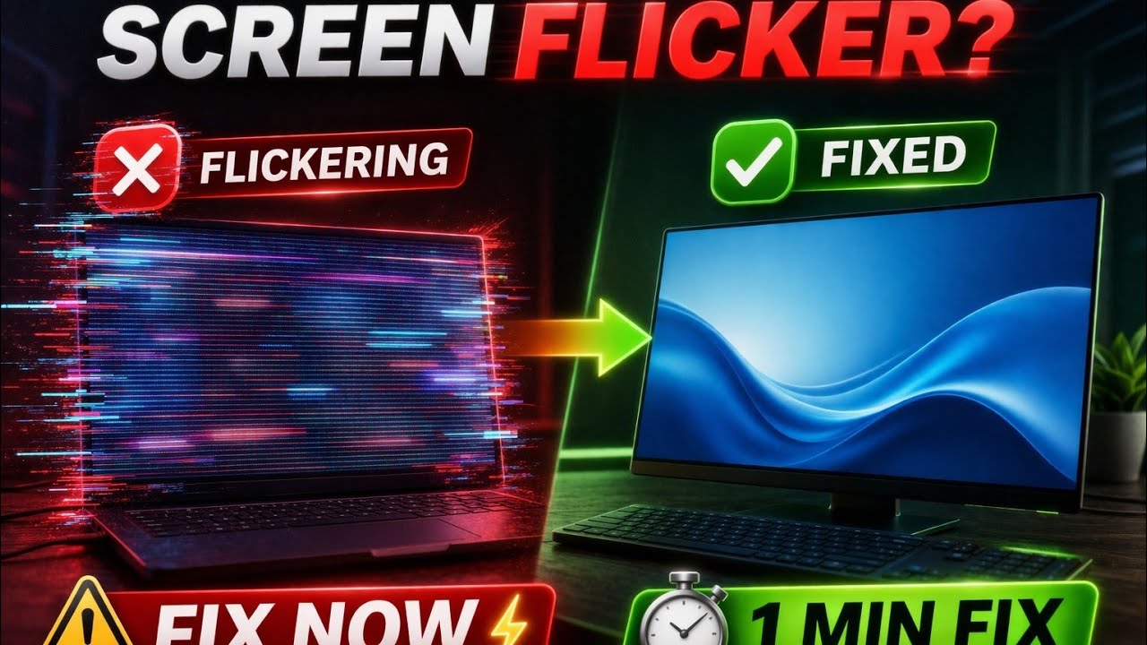 Screen Flickering Problem Fix 💻 Laptop & PC Display Issue Solved (2026 ...