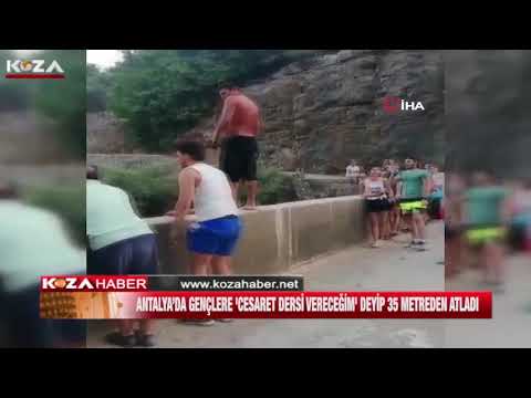 ANTALYA’DA GENÇLERE 'CESARET DERSİ VERECEĞİM' DEYİP 35 METREDEN ATLADI