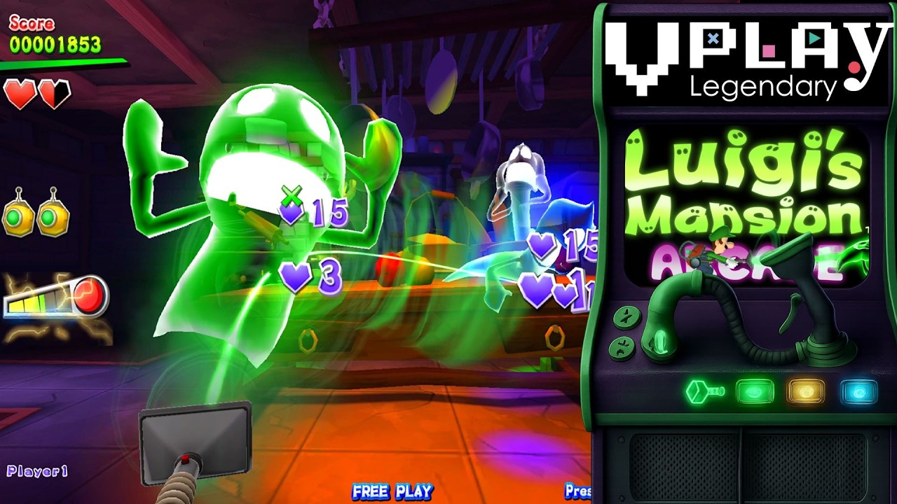 LUIGI'S MANSION ARCADE - COMPLETO | Luigi Enfrentando o Terror… no Fliperama! - ARCADE#245