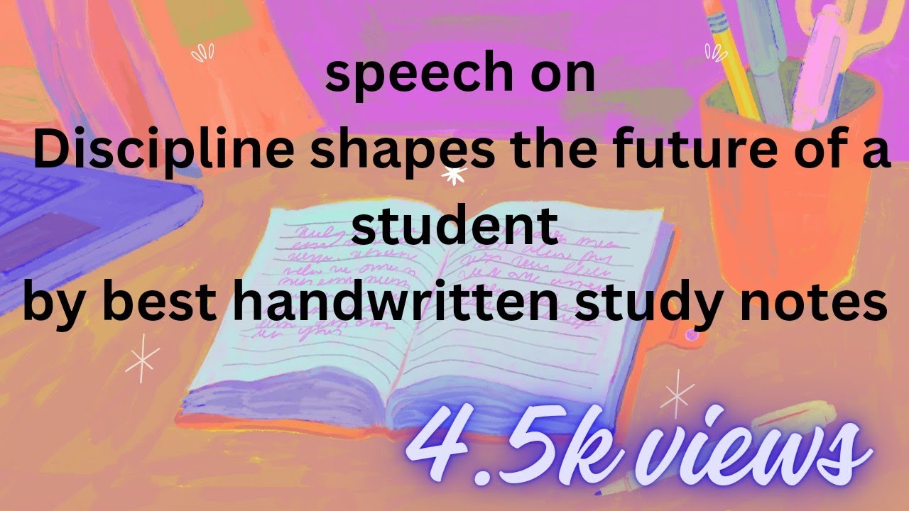 write a speech on discipline in school