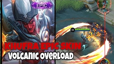 Khufra Epic Skin Script [Volcanic Overload]-100% Full effects with Frame,Logo and lobby