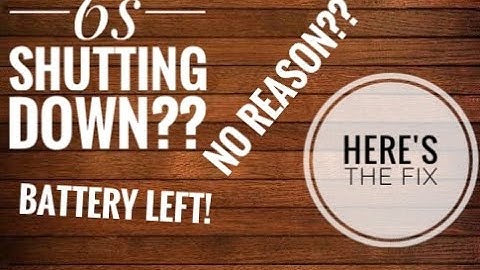 How to fix the iPhone 6S Unexpected shutdown problem!