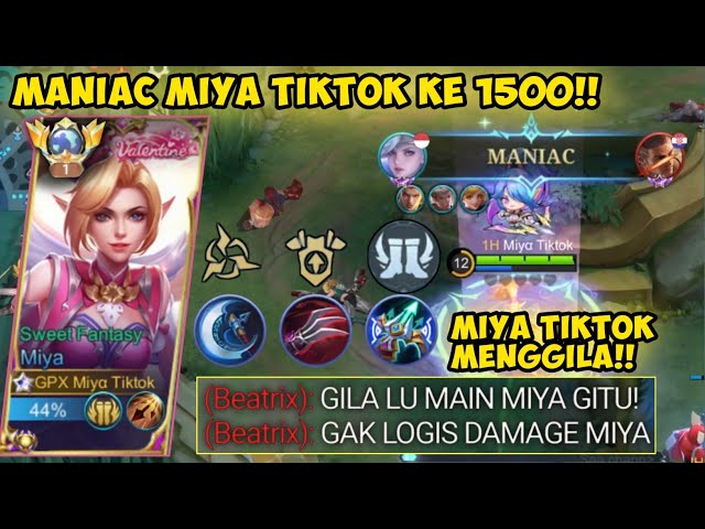 MANIAC MIYA!!! 1 LAWAN 3 MIYA TIKTOK TIDAK TERHENTIKAN SATU TIM TERKEJUT!! BEGINI CARANYA! | MLBB class=