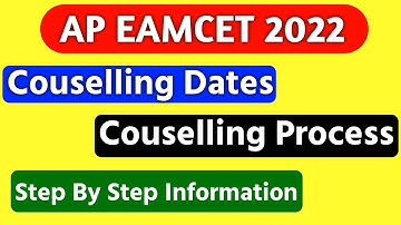 AP EAMCET 2022 Couselling Dates And Couselling Process #apeamcet2022 #tseamcet2022