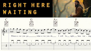 RIGHT HERE WAITING | RICHARD MARX | Guitar Lesson | Chords, Melody & Lyrics | Sheet Music & TAB