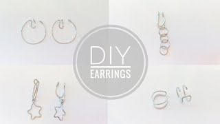 4 DIY earrings without piercing ! ~Elim's DIY