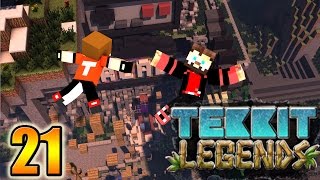 Minecraft| Tekkit Legends| Ep. 21|  Taking to the Sky in Jetpacks w/Terrpac
