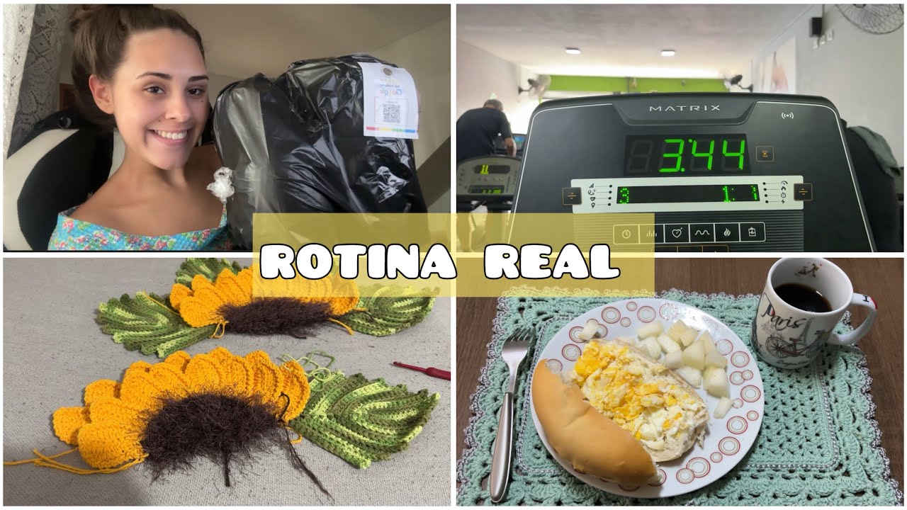 💥 VLOG de Rotina: Tentando Conciliar Crochê, Trabalho, Academia e Casa 😅