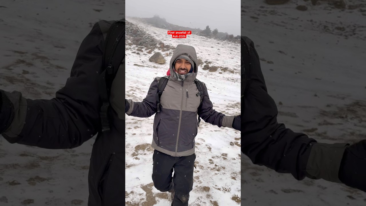 First snowfall of Auli 😍😍 23 Jan 2026 