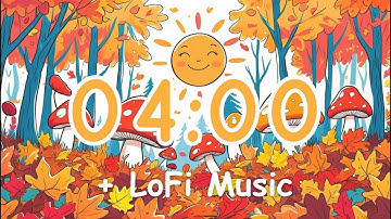 4 Minute Fall Timer | Cute Forest Scene with LoFi Music