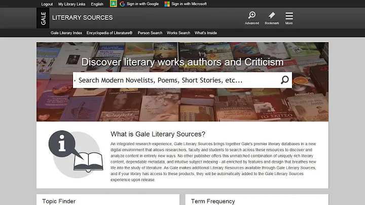 Gale Literature Resources for TexQuest