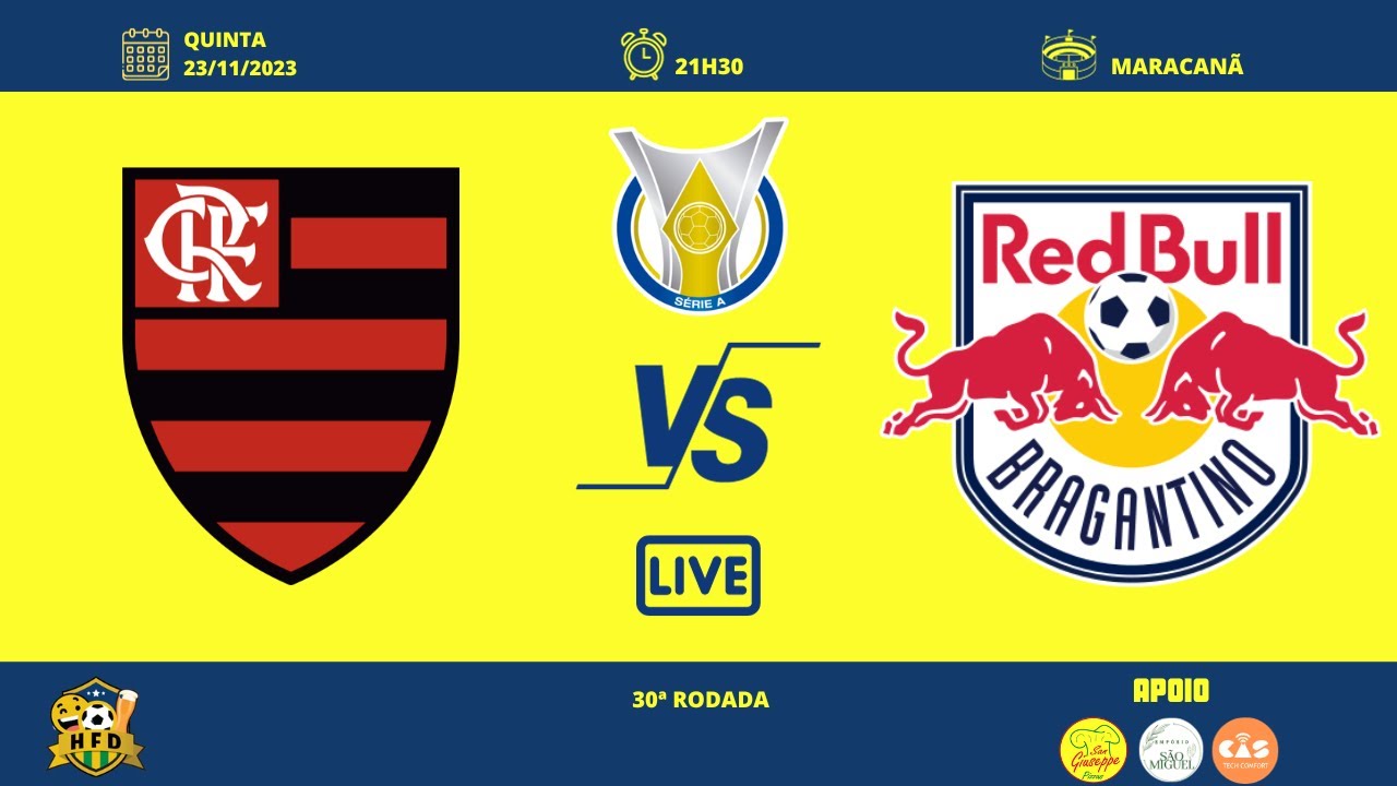 Flamengo x RB Bragantino ao vivo 23/11/2023 - Brasileirão Série A