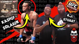 EXCLUSIVE Interviews: Combat FC Fighter Kashiff Solarin + Dada 5000 & AJ Stuart + UFC News!