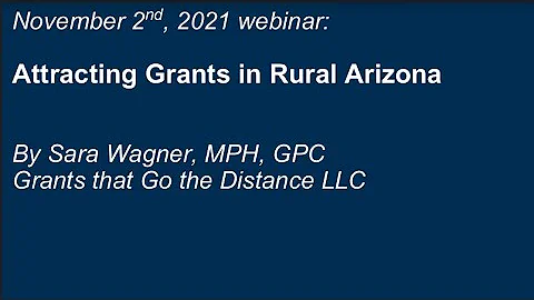 Attracting Grants in Rural Arizona w/ Sara Wagner