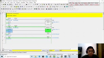 Simulasi forward reverse motor mengggunakan cx programmer dan cx designer