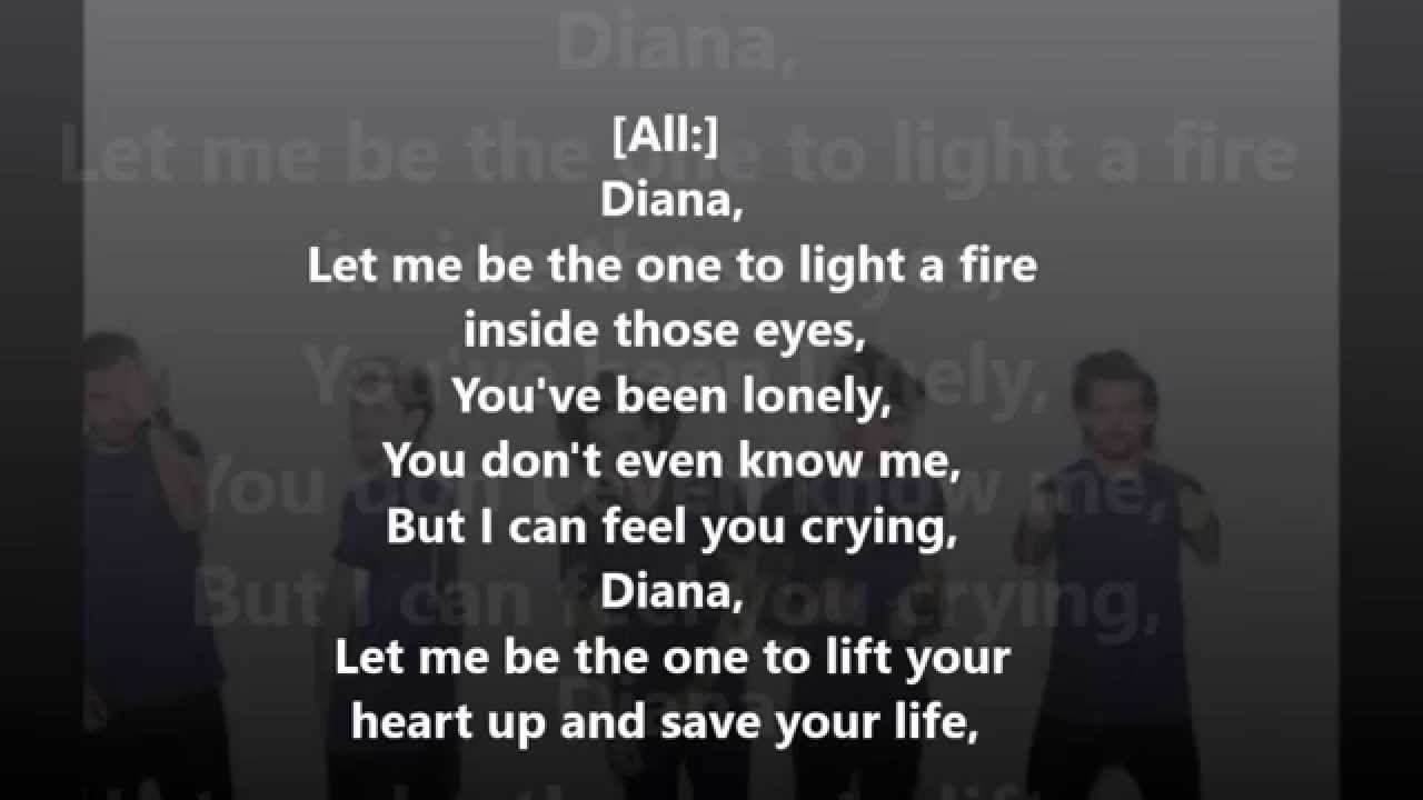 One Direction Diana (lyrics) YouTube