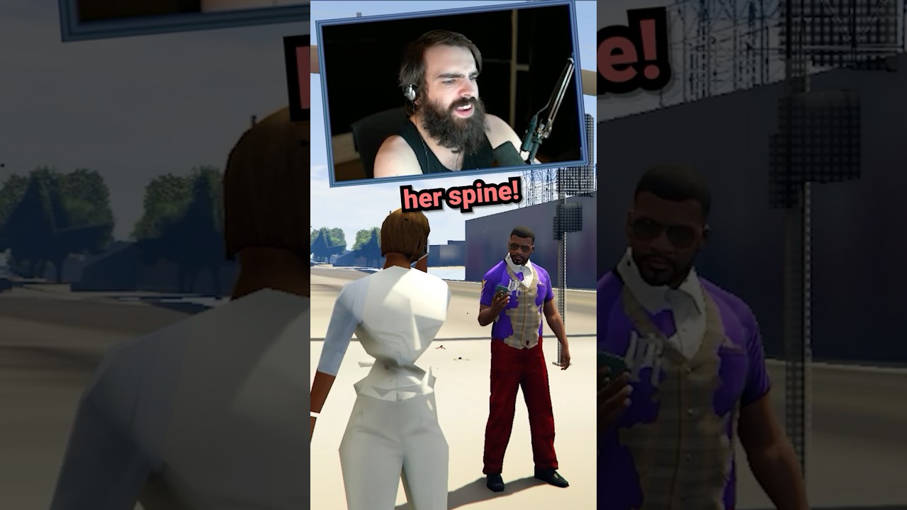 OMG HER SPINE!  #gta5 #gtav #chaos - DarkViperAU