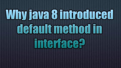 why java 8 introduced default method in interface