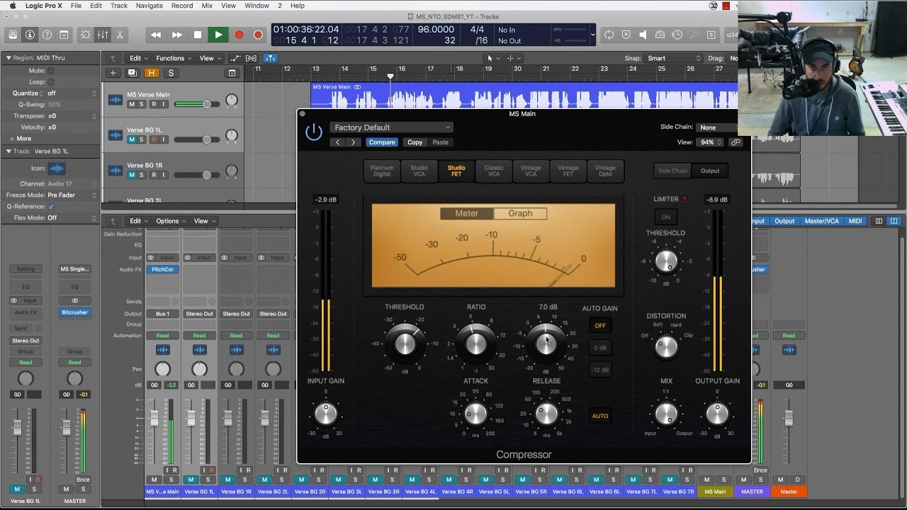 ⁣Mixing R&B Vocals with Logic Pro Stock Plugins