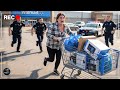 Cops Surprise Arrest Woman Speed Running a Cart Theft