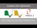 Sumas de Riemann (Superior) Rectángulos circunscritos. CÁLCULO INTEGRAL(Aproximación de áreas)PARTE2