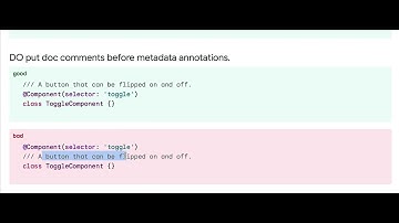 effective dart put doc comments before metadata annotations