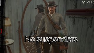 How to remove suspenders in rdr2 epilogue