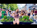 People clapping and dancing to aha take on me  sommershow july 2022  oslo violin  kirsti hille