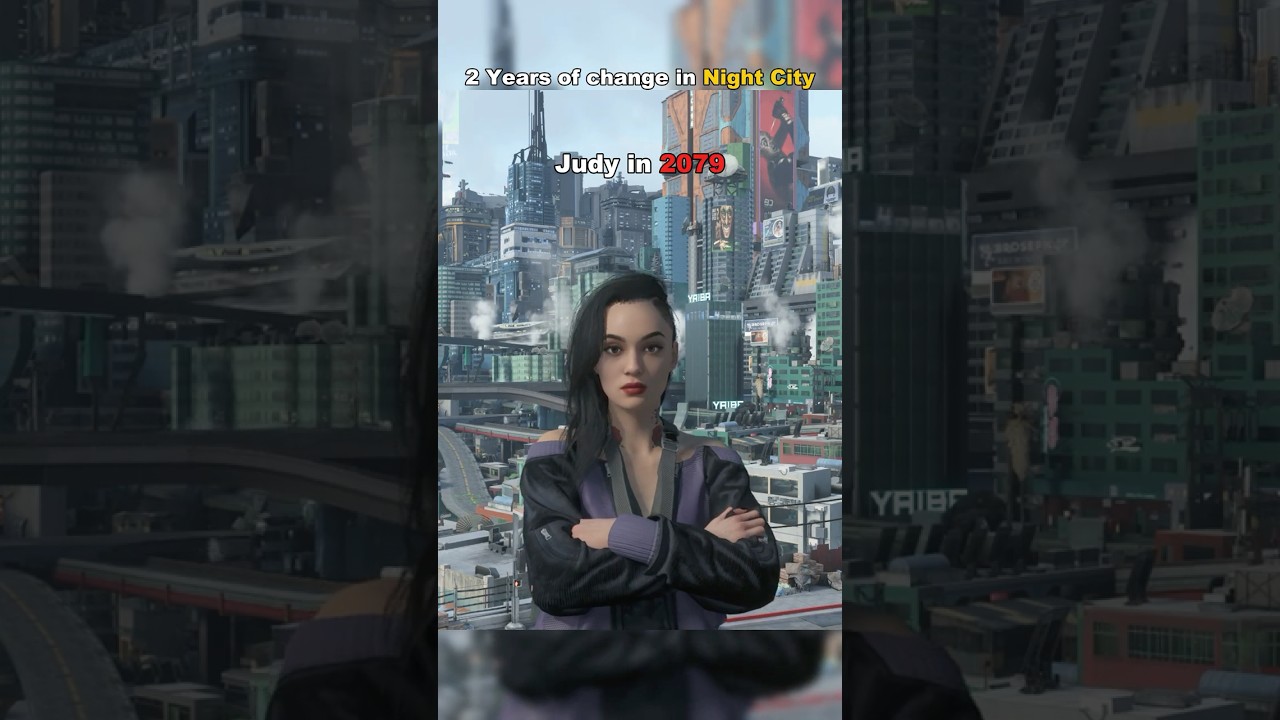 What 2 years of change in Night City looks like #cyberpunk2077 #gamingclips #clips #shorts