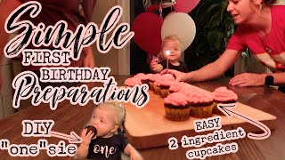 Our Baby&#39;s First Birthday Preparations | DIY Onesie (5 minutes) + 2 Ingredient DELICIOUS Cupcakes!