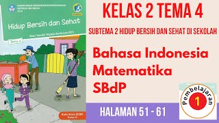 Kelas 2 Tema 4 Subtema 2 Pembelajaran 1 | Bahasa Indonesia - Matematika - SBdP | Halaman 51 - 61
