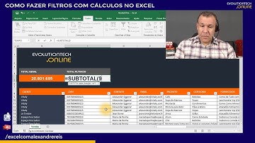 Como Usar a Função SUBTOTAL com Filtros no Excel