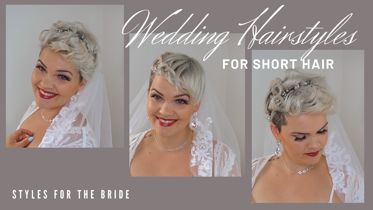 Wedding Hairstyles for Short Hair | How to style your hair for the own  wedding - YouTube