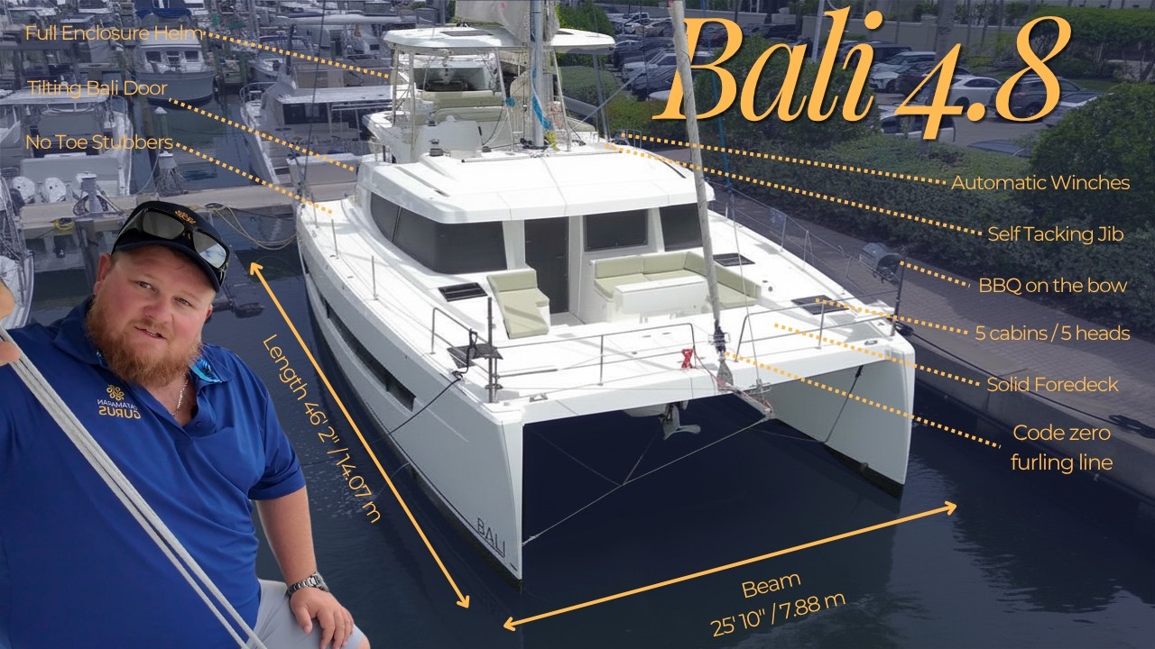 ⁣Inside a Privately Owned 2025 Bali 4.8 Catamaran